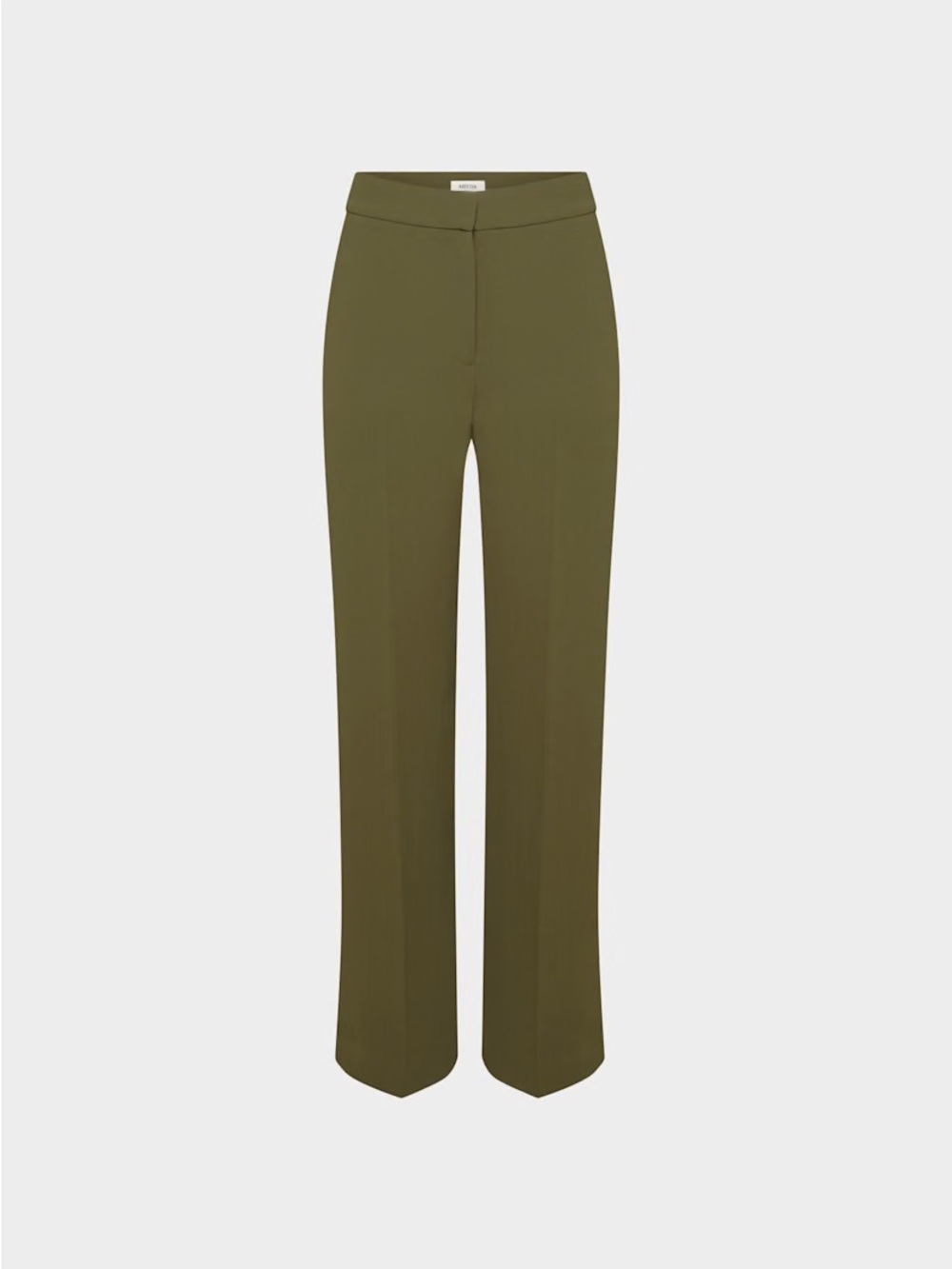 Aritzia Olive Green High-Rise Wide-Leg Pants